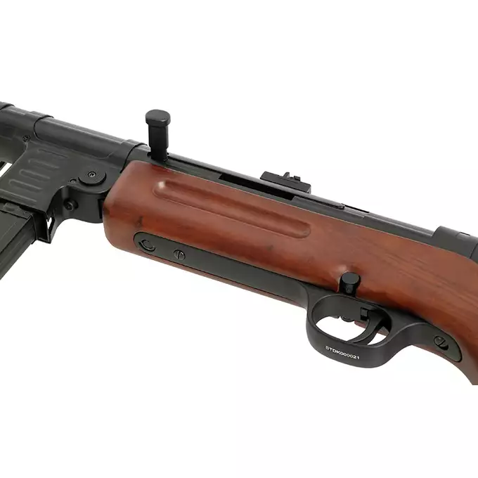 [Zestaw] Replika pistoletu maszynowego MP41 Full Metal - Real Wood [AGM] + Magazynek mid-cap na 120 kulek do serii MP40, STEN [AGM]