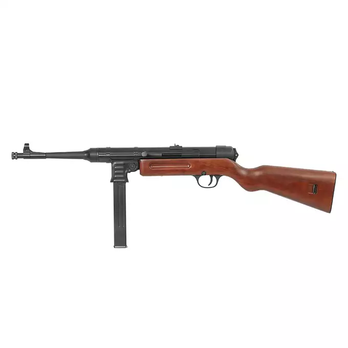 [Zestaw] Replika pistoletu maszynowego MP41 Full Metal - Real Wood [AGM] + Magazynek mid-cap na 120 kulek do serii MP40, STEN [AGM]