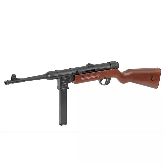 [Zestaw] Replika pistoletu maszynowego MP41 Full Metal - Real Wood [AGM] + Magazynek mid-cap na 120 kulek do serii MP40, STEN [AGM]