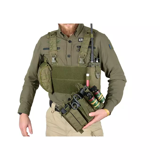 [Set] Buckle Up Modular Chest Rig - Black [8FIELDS] + Buckle Up Speed Triple Rifle/Pistol Mag Pouch - Black