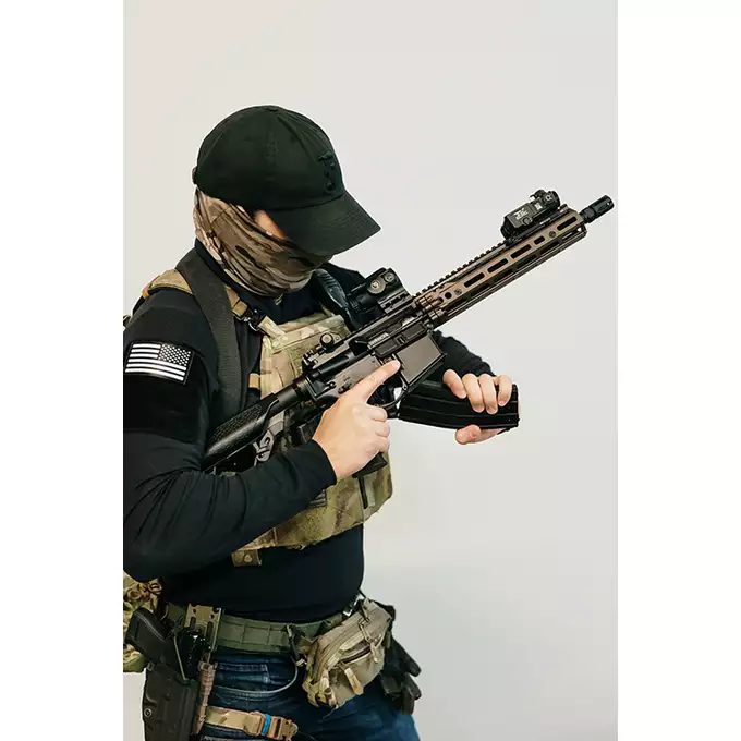 [Zestaw] Replika GBBR DD4 MK18 RIII S 11,5" [EMG] + Magazynek na Green Gaz do karabinków MC6593M/MC6595M [Golden Eagle]