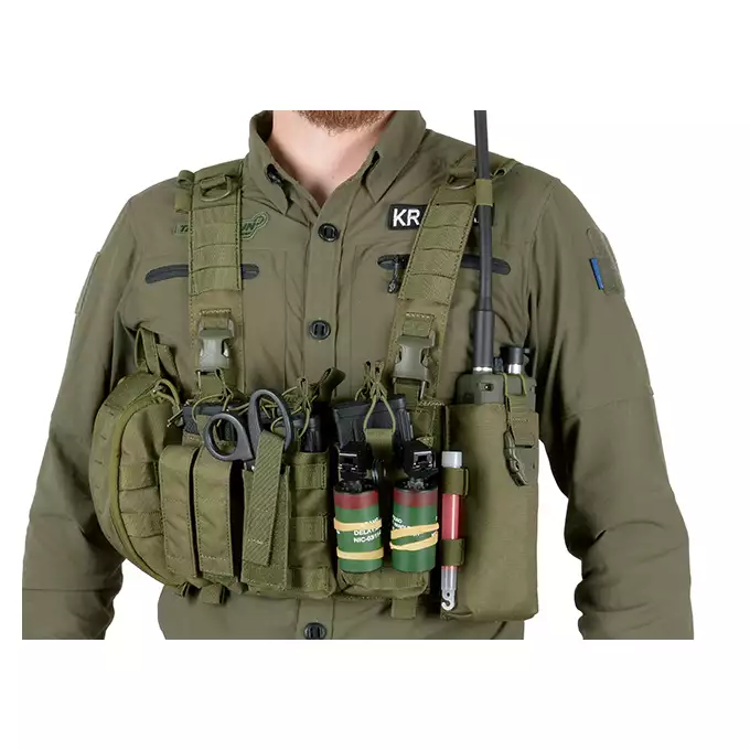 [Zestaw] Modularny Chest Rig Buckle Up - Black [8FIELDS] + Buckle Up potrójna ładownica na magazynki AK47/AKM - Black