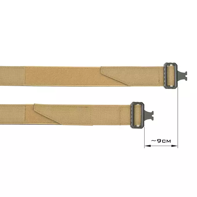 [Zestaw] Sztywny pas L z klamrą QD - TAN [8FIELDS] + Panel MOLLE montowany na pas - Multicamo [8FIELDS]