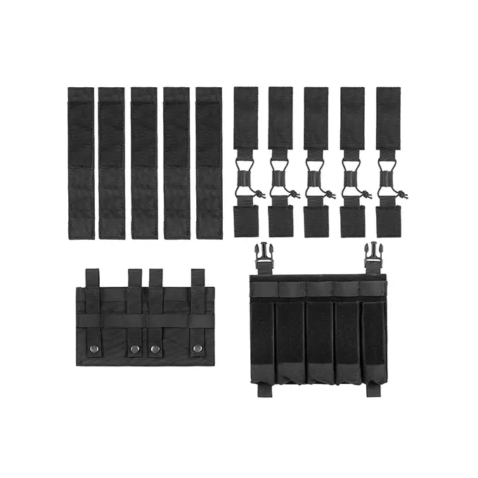 [Set] Buckle Up Modular Chest Rig - Black [8FIELDS] + MP5/SMG Hybrid Mag Pouch - Black [8FIELDS]