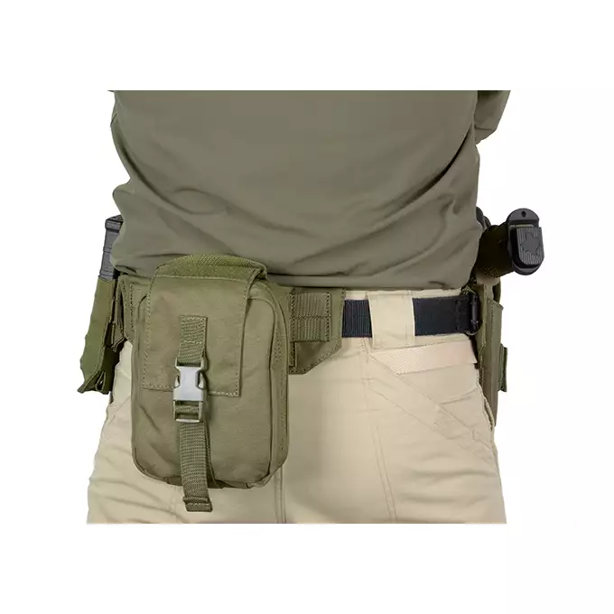 [Zestaw] Sztywny pas M z klamrą QD - OLIVE [8FIELDS] + Panel MOLLE montowany na pas - Olive [8FIELDS]