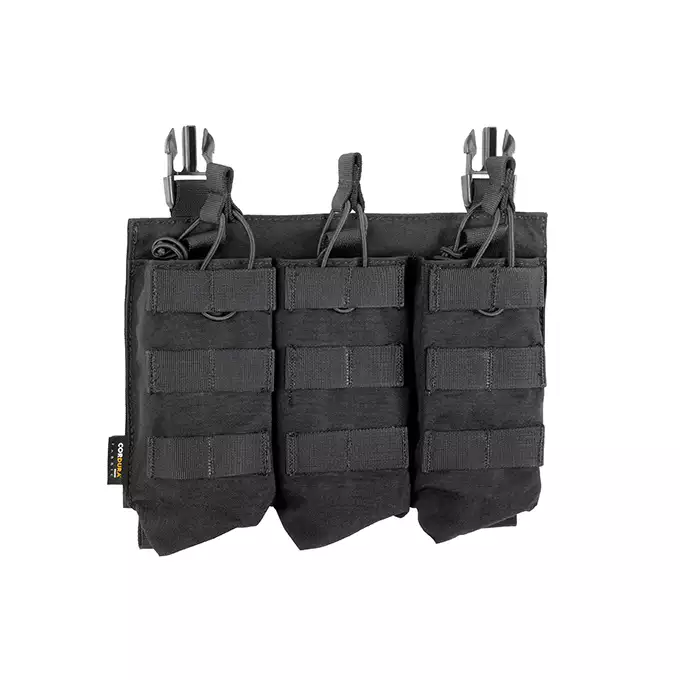 [Zestaw] Modularny Chest Rig Buckle Up - Black [8FIELDS] + Buckle Up potrójna ładownica na magazynki AK47/AKM - Black