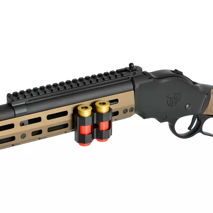 [Set] AT8703 lever-action shotgun replica - Black [Golden Eagle] + Set of 5 Shells for 3 BBs for M1887 Shotgun Green Gas [Golden Eagle]