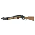 [Set] AT8703 lever-action shotgun replica - Black [Golden Eagle] + Set of 5 Shells for 3 BBs for M1887 Shotgun Green Gas [Golden Eagle]