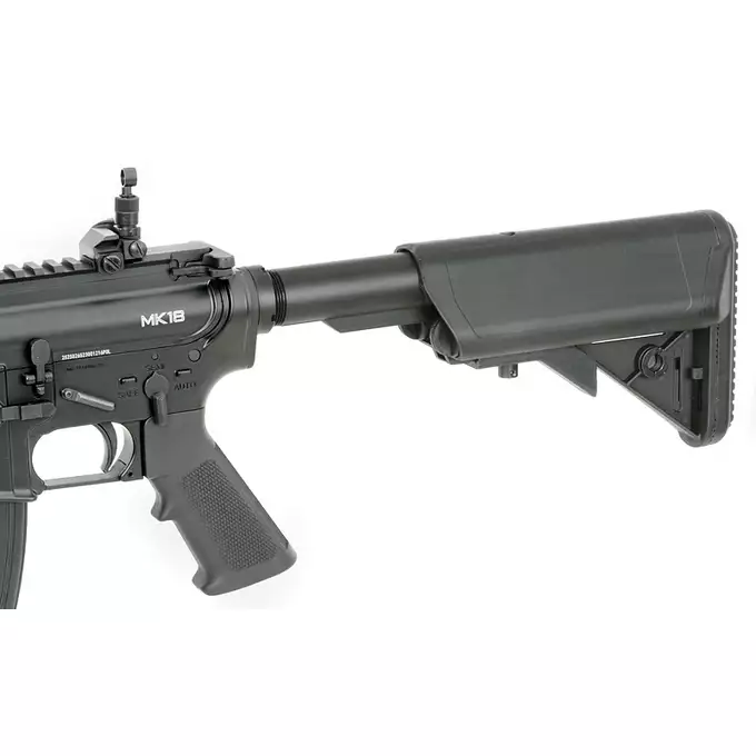 [Zestaw] Replika gazowa karabinka Daniel Defense MK18 - Black [EMG] + Obydwu strona dźwignia przeładowania AR GBB [Golden Eagle]