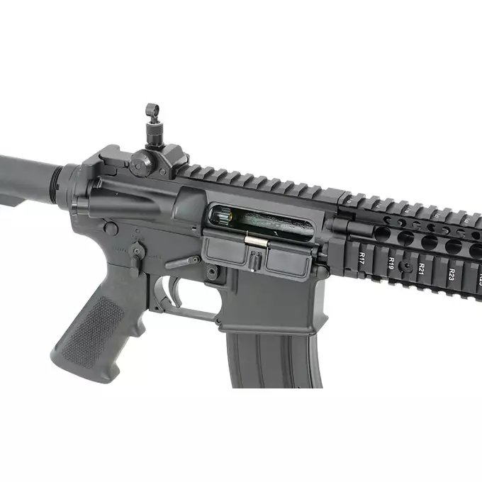 [Zestaw] Replika gazowa karabinka Daniel Defense MK18 - Black [EMG] + Obydwu strona dźwignia przeładowania AR GBB [Golden Eagle]