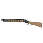 [Set] AT8703 lever-action shotgun replica - Black [Golden Eagle] + Set of 5 Shells for 3 BBs for M1887 Shotgun Green Gas [Golden Eagle]
