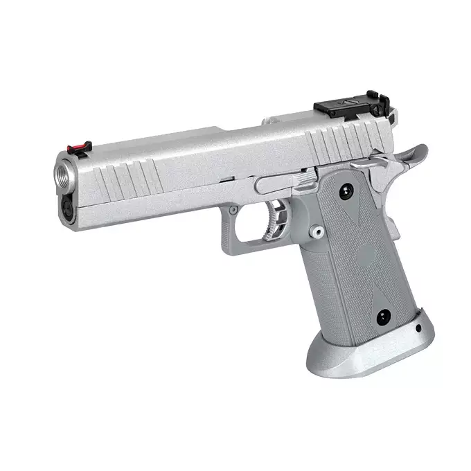 [Zestaw] R609 - Silver [Army Armament] + Długi magazynek do modeli Hi-Capa R501/R603/R604 - Czarny [JAG Arms]