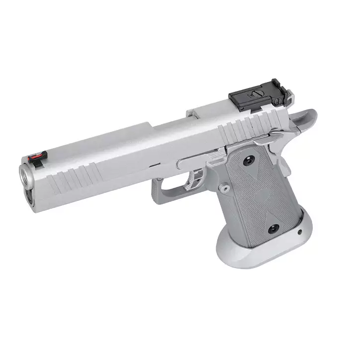 [Zestaw] R609 - Silver [Army Armament] + Długi magazynek do modeli Hi-Capa R501/R603/R604 - Czarny [JAG Arms]
