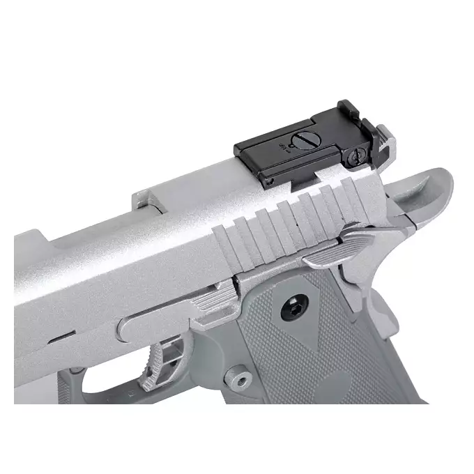 [Zestaw] R609 - Silver [Army Armament] + Długi magazynek do modeli Hi-Capa R501/R603/R604 - Czarny [JAG Arms]