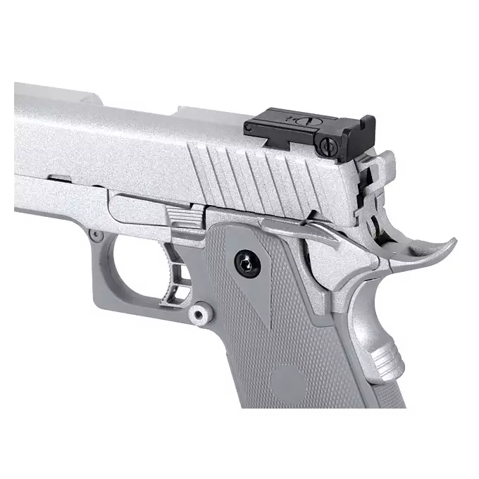 [Zestaw] R609 - Silver [Army Armament] + Długi magazynek do modeli Hi-Capa R501/R603/R604 - Czarny [JAG Arms]