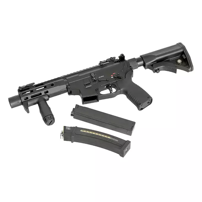 [Zestaw] CM.106A Upgraded Version [CYMA] + Celownik Kolimatorowy Micro Scrapper 1x25 - Black [Vector optics]