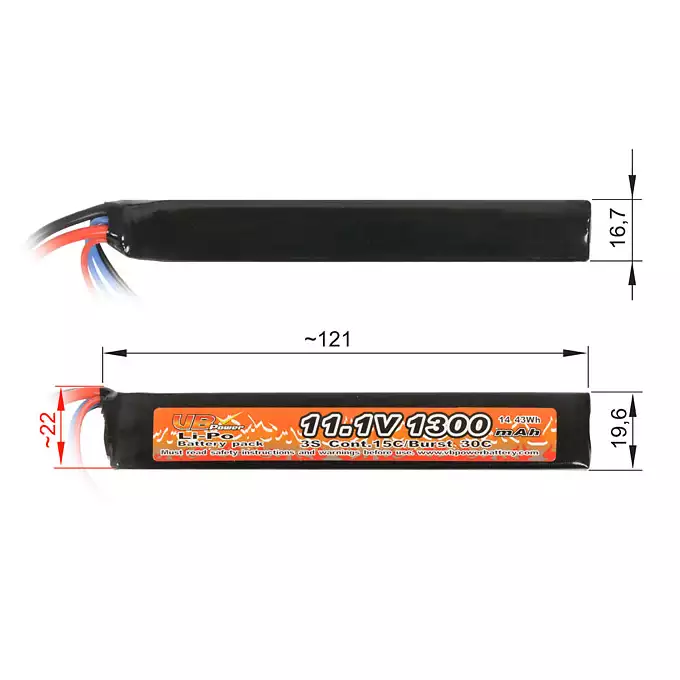 [Zestaw] Akumulator Li-Po 1300mAh 11,1V 15/30C [VB]