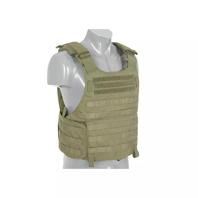 [Zestaw] Kamizelka taktyczna Goliath XL- Olive [8FIELDS] + Otwarta potrójna ładownica na magazynki AK 7.62x39 - OLIVE [8FIELDS]