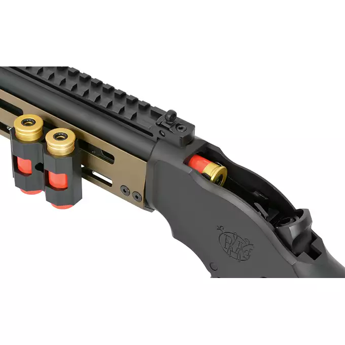 [Set] AT8701T lever-action shotgun replica - Black [Golden Eagle] + KeyMod/MLOCK Polymer Rail Set - Black [MP]