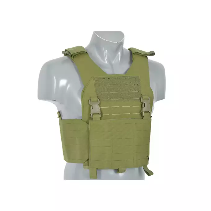 [Zestaw] Kamizelka Taktyczna Buckle-Up Laser Cut Plate Carrier - Olive Cordura [8FIELDS PREMIUM] + Otwarta potrójna ładownica na magazynki AK 7.62x39 - OLIVE [8FIELDS]