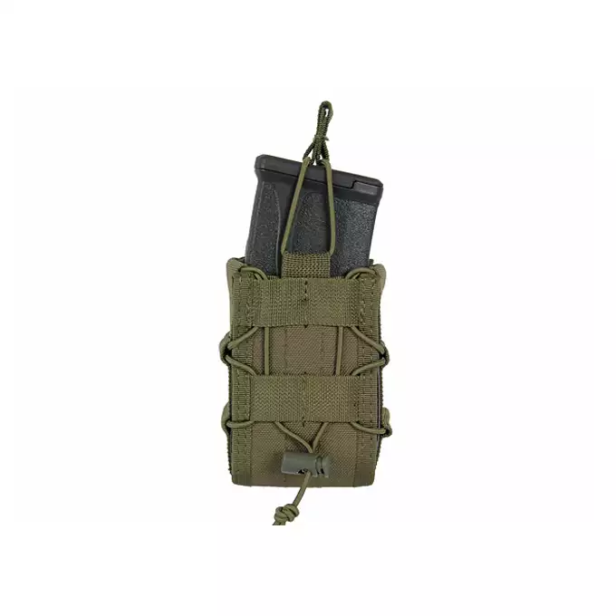 [Zestaw] Sztywny Pas Bojowy MOLLE (XL) - Olive [8FIELDS] + Szybka podwójna ładownica MOLLE na magazynki do karabinu - Olive