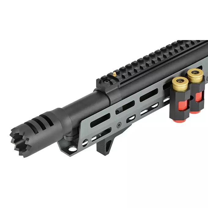 [Zestaw] Replika strzelby lever action AT8701GY [Golden Eagle] + Komplet polimerowych szyn montażowych - MLOCK/Key-mod - Black [MP]
