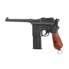[Zestaw] Replika CO2 niemieckiego pistoletu M1932/M712 - Black [KWC] + Zestaw 50szt kapsuł CO2/12g [MOSA]