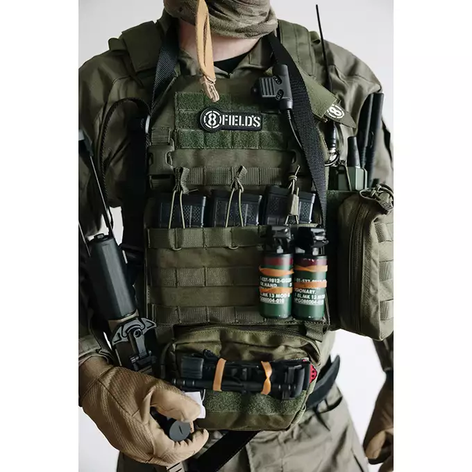 [Zestaw] Buckle Up Assault Plate Carrier Cummerbund - Olive [8FIELDS] + Otwarta potrójna ładownica na magazynki AK 7.62x39 - OLIVE [8FIELDS]