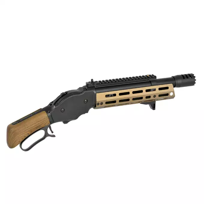 [Set] AT8701T lever-action shotgun replica - Black [Golden Eagle] + KeyMod/MLOCK Polymer Rail Set - Black [MP]