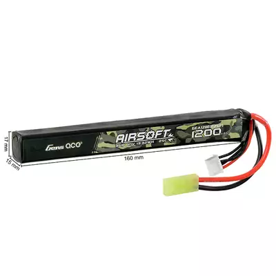 [Zestaw] Akumulator airsoftowy 25C 1200mAh 3S1P 11.1V LiPo mini Tamiya