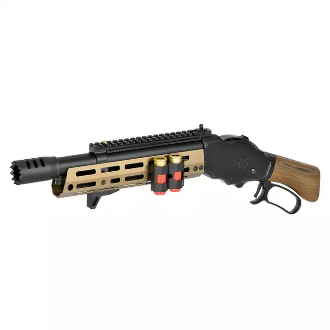 [Set] AT8701T lever-action shotgun replica - Black [Golden Eagle] + KeyMod/MLOCK Polymer Rail Set - Black [MP]