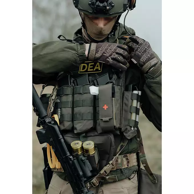 [Zestaw] Kamizelka Taktyczna Buckle-Up Laser Cut Plate Carrier - Olive Cordura [8FIELDS PREMIUM] + Otwarta potrójna ładownica na magazynki AK 7.62x39 - OLIVE [8FIELDS]