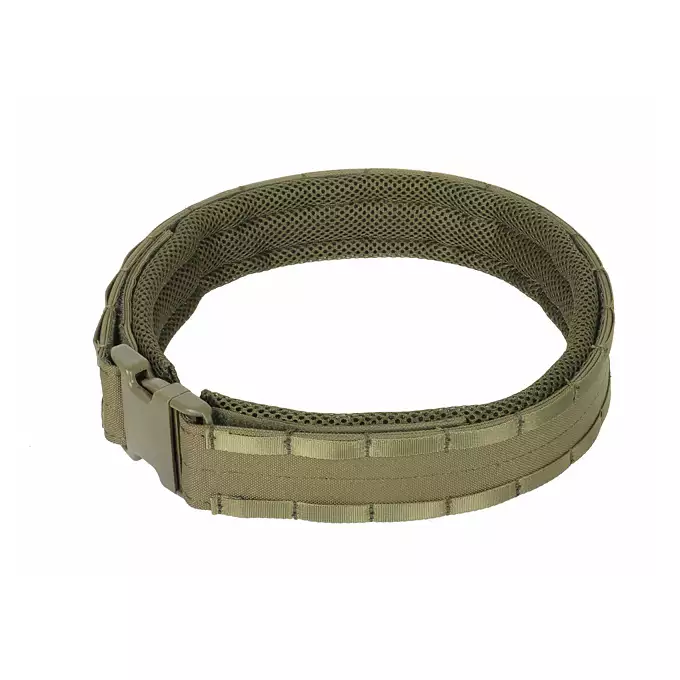 [Zestaw] Sztywny Pas Bojowy MOLLE (L) - Olive [8FIELDS] + Szybka podwójna ładownica MOLLE na magazynki do karabinu - Olive