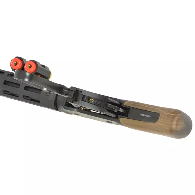 [Zestaw] Replika strzelby lever action AT8701 [Golden Eagle] + Komplet polimerowych szyn montażowych - MLOCK/Key-mod - Black [MP]