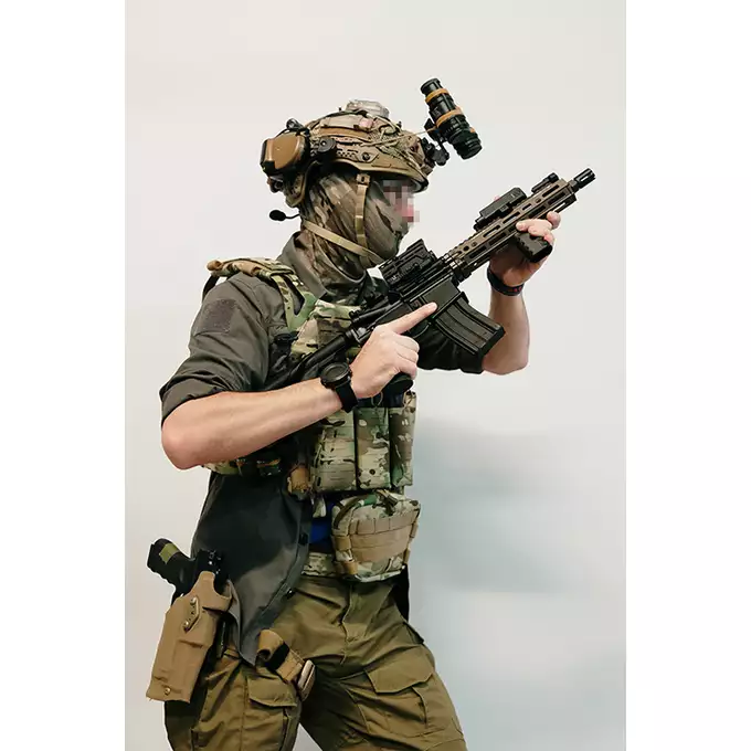 [Zestaw] Replika GBBR DD4 MK18 RIII S 10,3" [EMG] + Komplet polimerowych szyn montażowych - MLOCK/Key-mod - Black [MP]