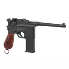 [Zestaw] Replika CO2 niemieckiego pistoletu M1932/M712 - Black [KWC] + Zestaw 50szt kapsuł CO2/12g [MOSA]
