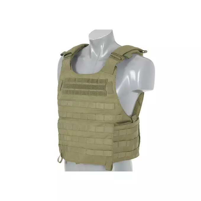 [Zestaw] Kamizelka taktyczna Goliath XL- Olive [8FIELDS] + Otwarta potrójna ładownica na magazynki AK 7.62x39 - OLIVE [8FIELDS]
