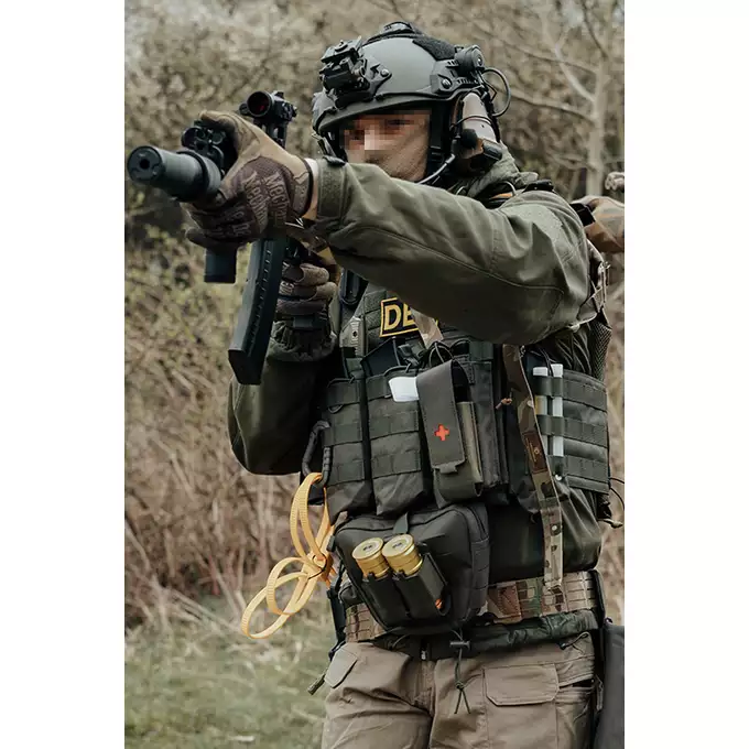[Zestaw] Kamizelka Taktyczna Buckle-Up Laser Cut Plate Carrier - Olive Cordura [8FIELDS PREMIUM] + Otwarta potrójna ładownica na magazynki AK 7.62x39 - OLIVE [8FIELDS]