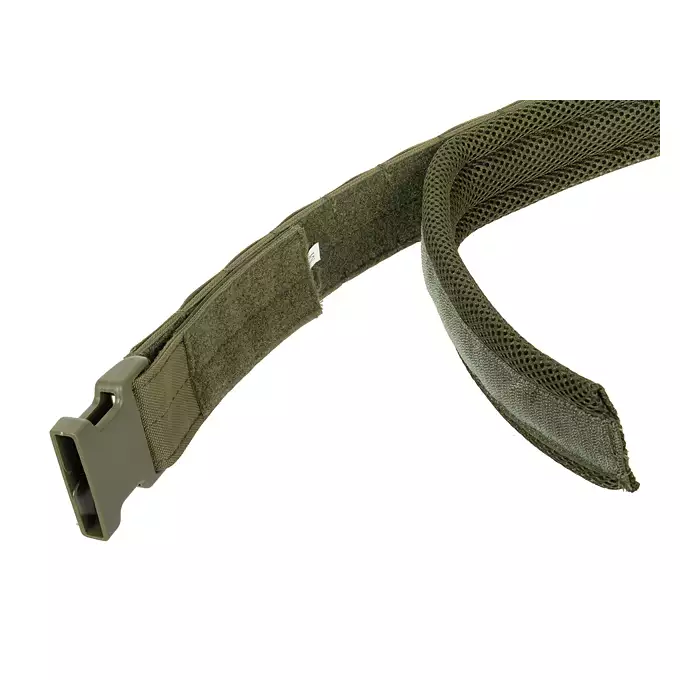 [Zestaw] Sztywny Pas Bojowy MOLLE (XL) - Olive [8FIELDS] + Szybka podwójna ładownica MOLLE na magazynki do karabinu - Olive