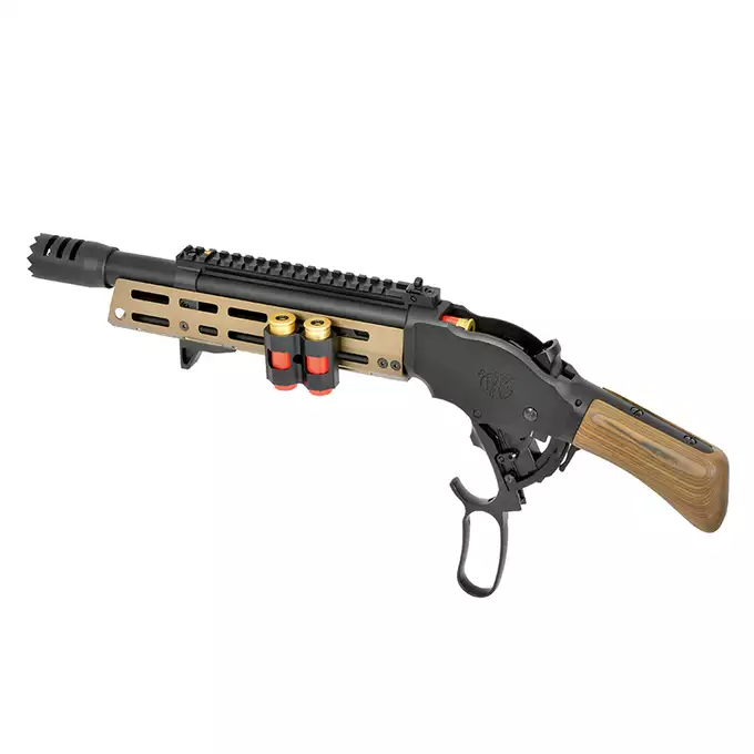 [Set] AT8701T lever-action shotgun replica - Black [Golden Eagle] + KeyMod/MLOCK Polymer Rail Set - Black [MP]