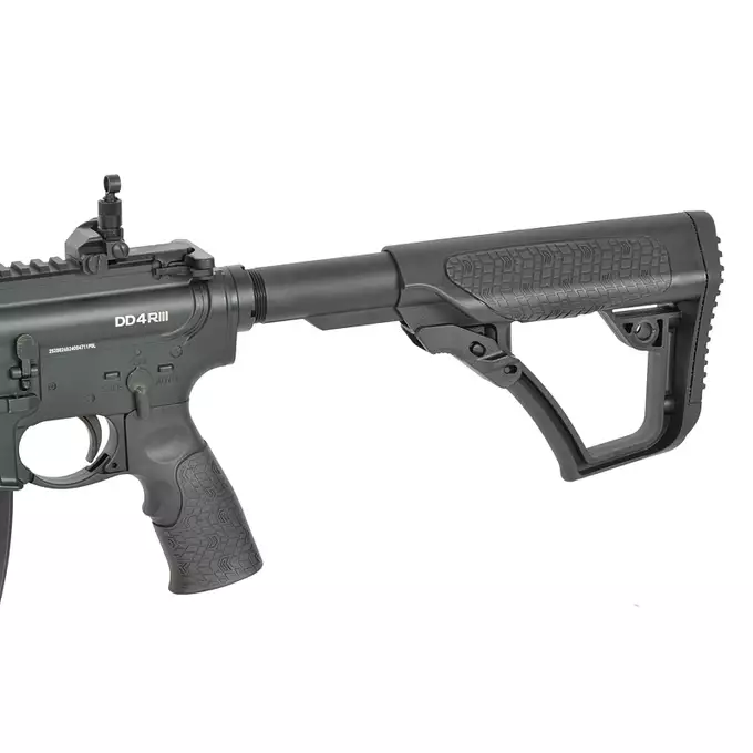 [Zestaw] Replika GBBR DD4 RIII S 16" [EMG] + Komplet polimerowych szyn montażowych - MLOCK/Key-mod - Black [MP]