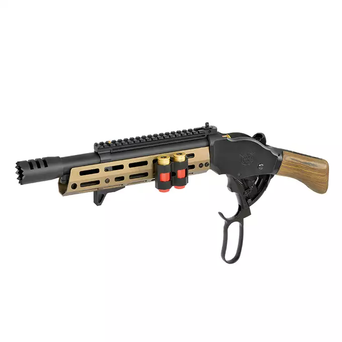 [Set] AT8701T lever-action shotgun replica - Black [Golden Eagle] + KeyMod/MLOCK Polymer Rail Set - Black [MP]