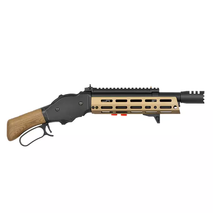 [Set] AT8701T lever-action shotgun replica - Black [Golden Eagle] + KeyMod/MLOCK Polymer Rail Set - Black [MP]
