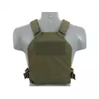 [Zestaw] Prosty Plate Carrier z atrapami miękkich wkładów balistycznych - Olive + Otwarta potrójna ładownica na magazynki AK 7.62x39 - OLIVE [8FIELDS]