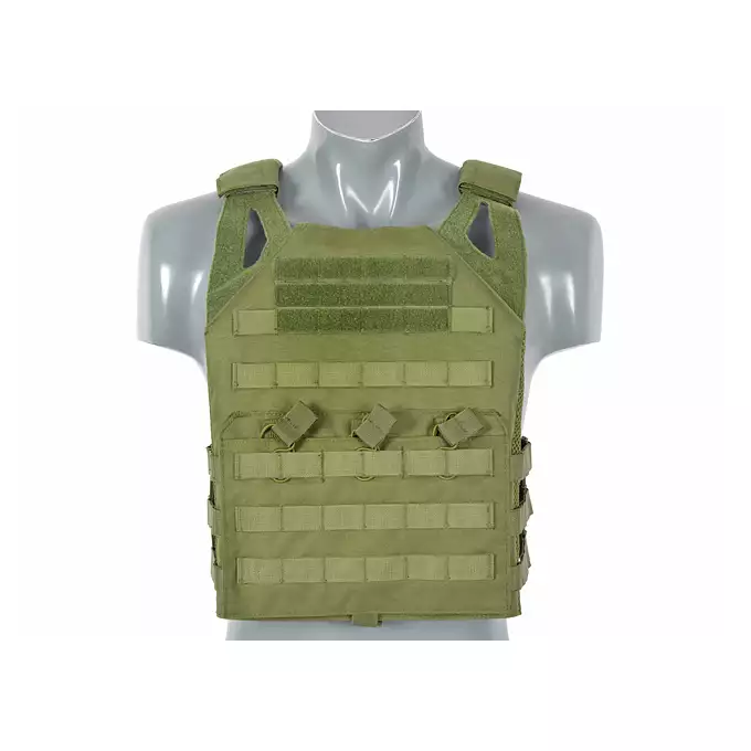 [Zestaw] Lekka kamizelka taktyczna MOLLE - Olive [8FIELDS] + Jump Plate Carrier V2 (Duży Rozmiar) - Olive [8FIELDS]