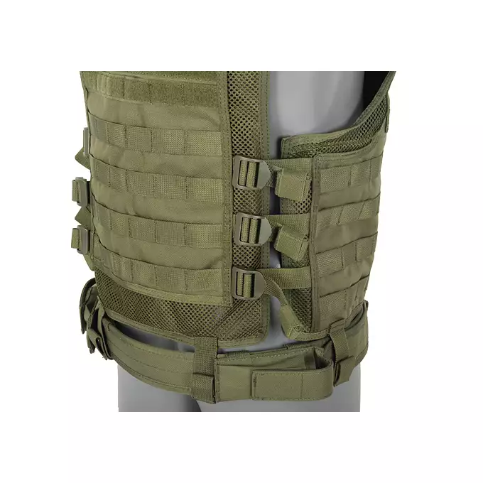 [Zestaw] Lekka kamizelka taktyczna MOLLE - Olive [8FIELDS] + Jump Plate Carrier V2 (Duży Rozmiar) - Olive [8FIELDS]