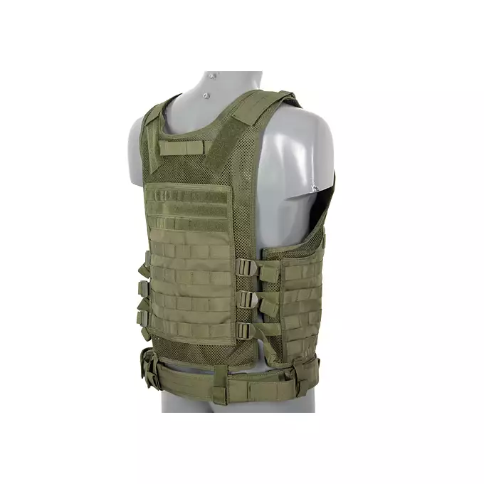 [Zestaw] Lekka kamizelka taktyczna MOLLE - Olive [8FIELDS] + Jump Plate Carrier V2 (Duży Rozmiar) - Olive [8FIELDS]