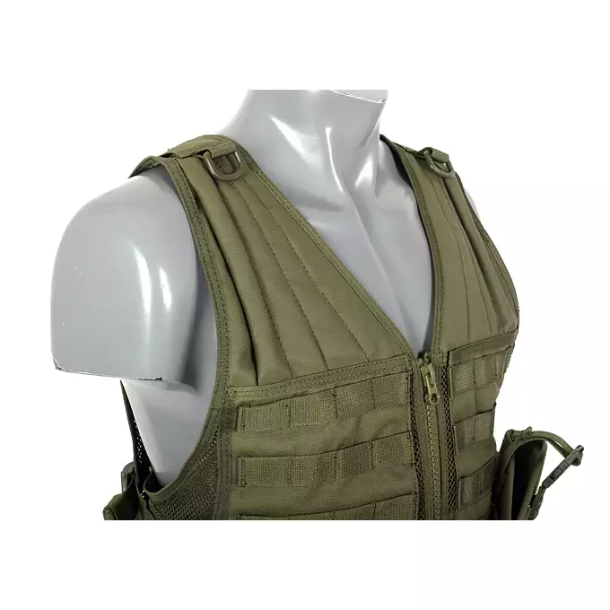 [Zestaw] Lekka kamizelka taktyczna MOLLE - Olive [8FIELDS] + Jump Plate Carrier V2 (Duży Rozmiar) - Olive [8FIELDS]