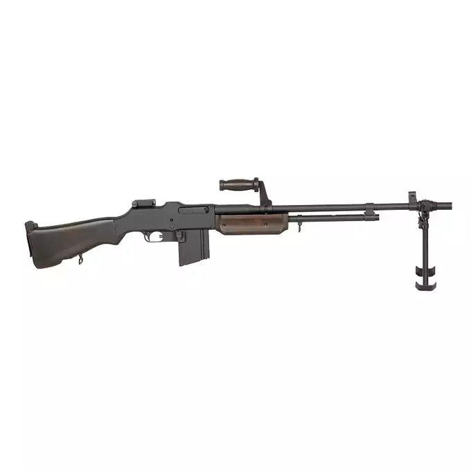 [Zestaw] Replika karabinu maszynowego M1918 BAR - Real Wood [S&amp;T] + Magazynek Mid-Cap 140 Kulek do M1918 BAR [S&amp;T]
