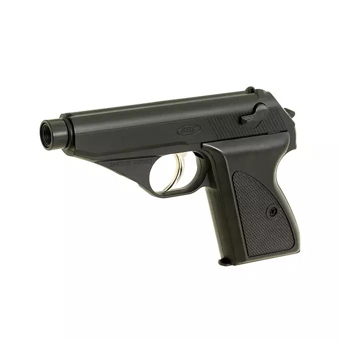 [Zestaw] 7.65 Non-Blowback Airsoft Gas Pistol [SRC] + Light Performance Blue Gas [Nimrod]